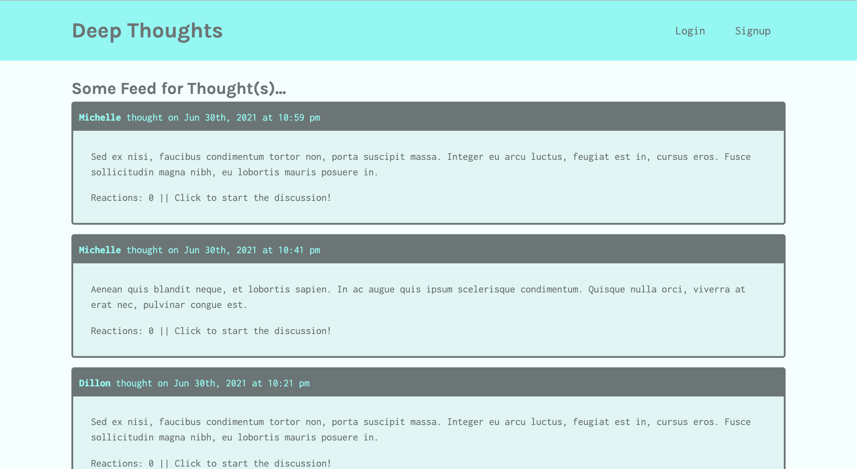 GitHub - MAsuamah/deep-thoughts: A social networking site built using ...