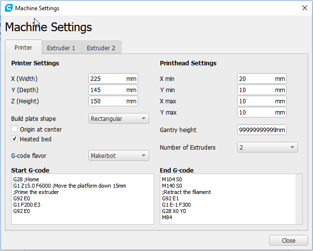 Start g code. Стартовый g code для 3д принтера. printhead settings ender 5 plus. настройки cura для abs. cura setting custom.
