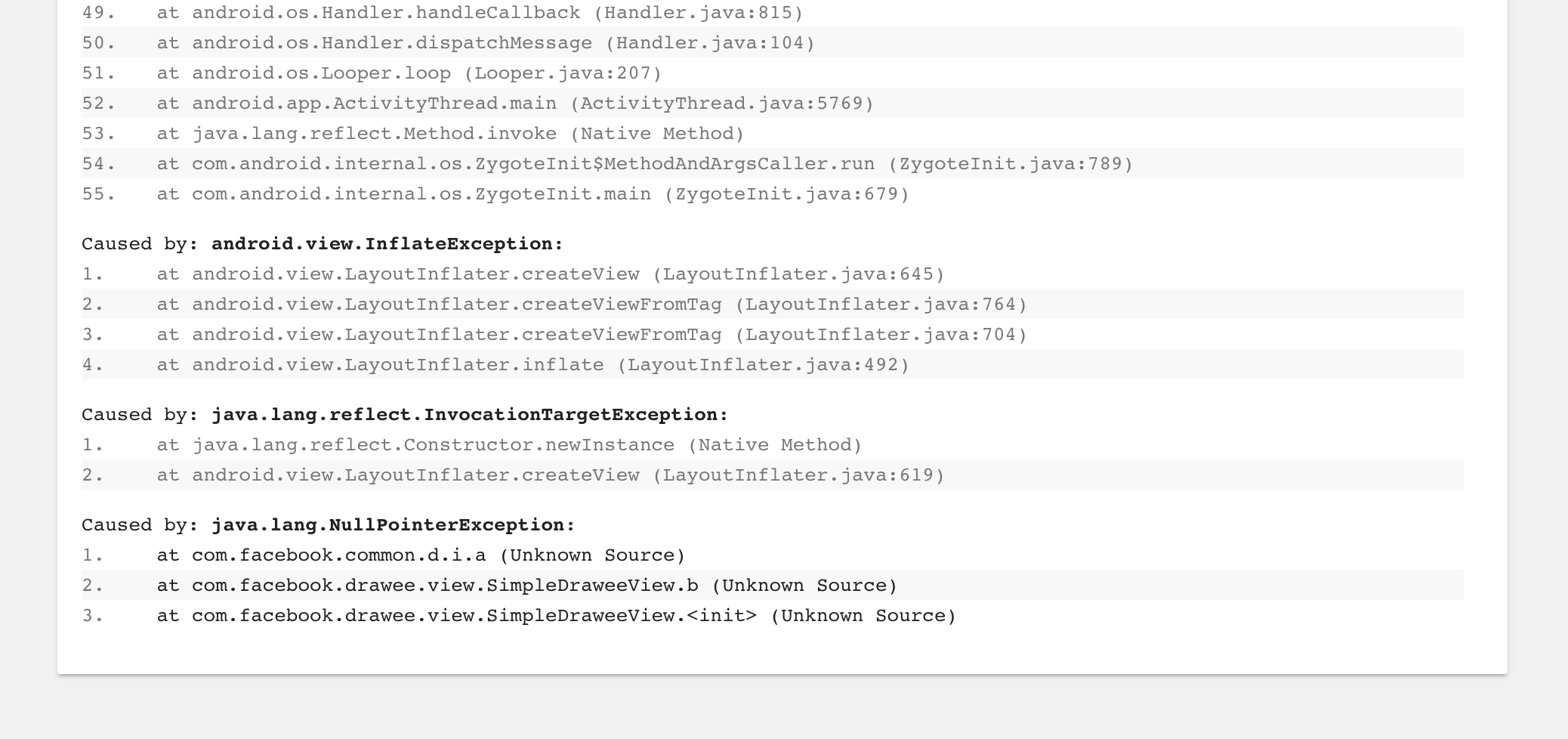 Android App Crashes in Developer Console · Issue #265 · WhatsApp ...