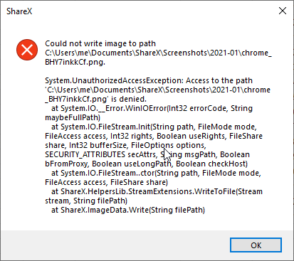 ShareX Stopped Saving Images as soon as 2021 Hit · Issue #5324 · ShareX ...