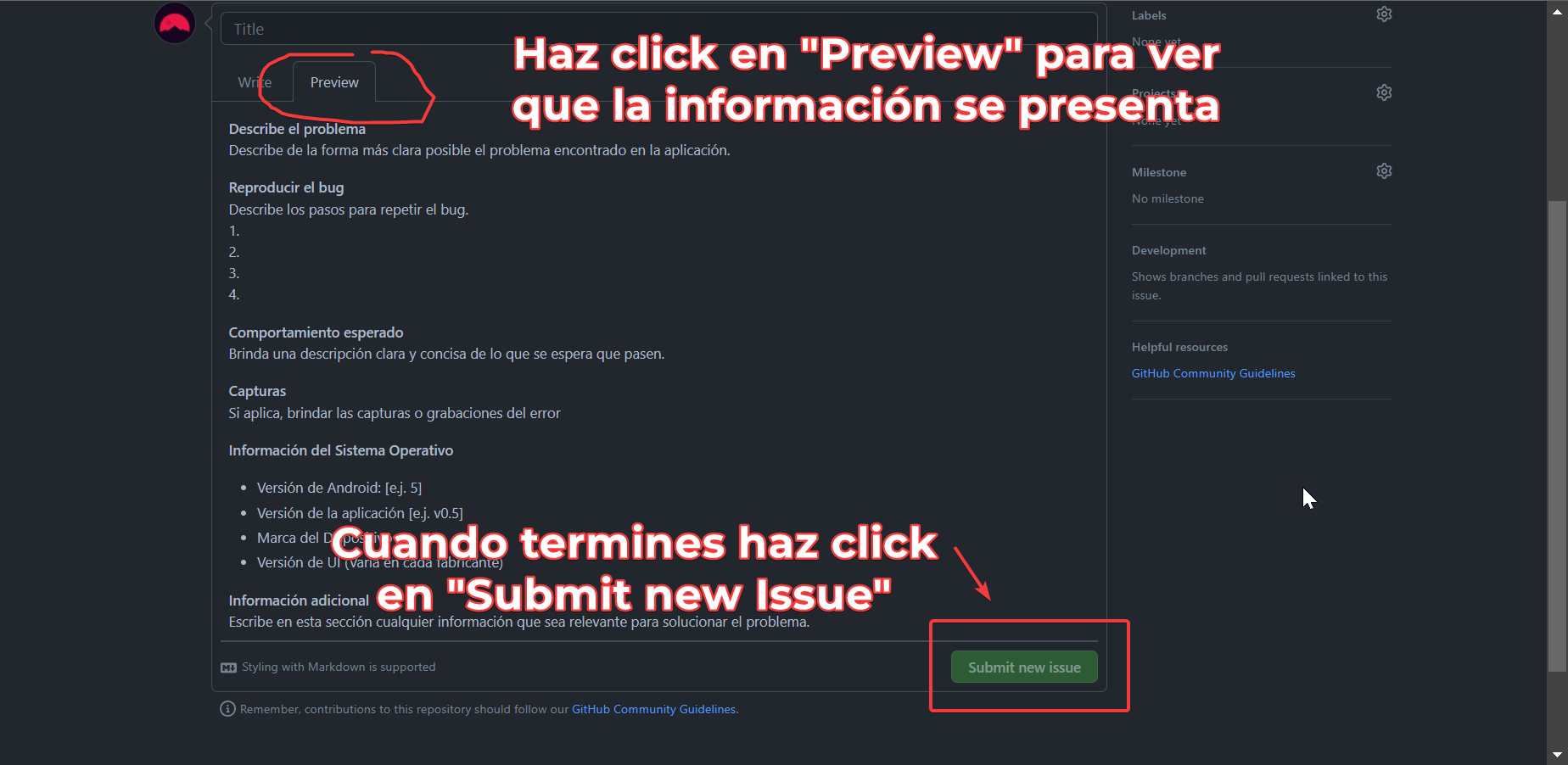 Submit Issue