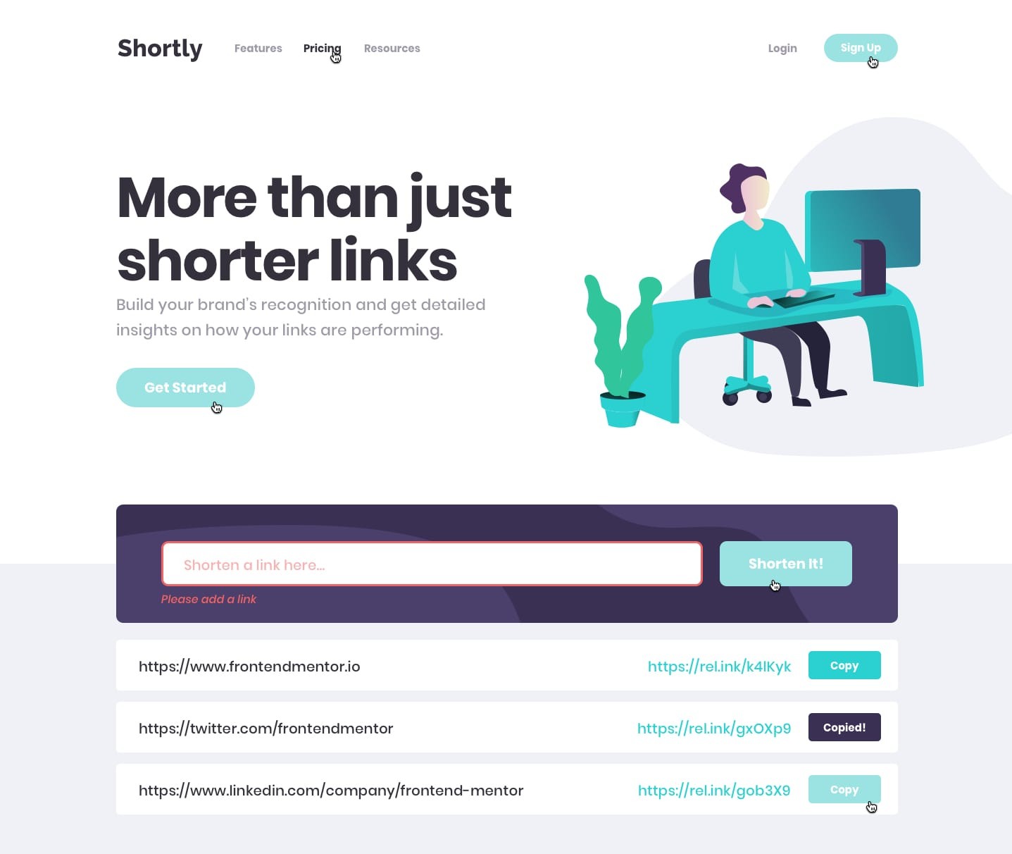 GitHub subrat611/URLshorteningAPIlandingpage