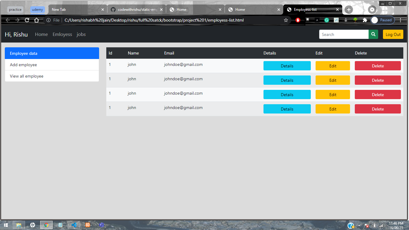 GitHub - codewithrishu/static-employee-detail-site