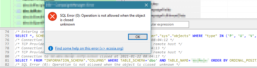 Automatic reconnect for SQL Server database · Issue #1288 · HeidiSQL ...