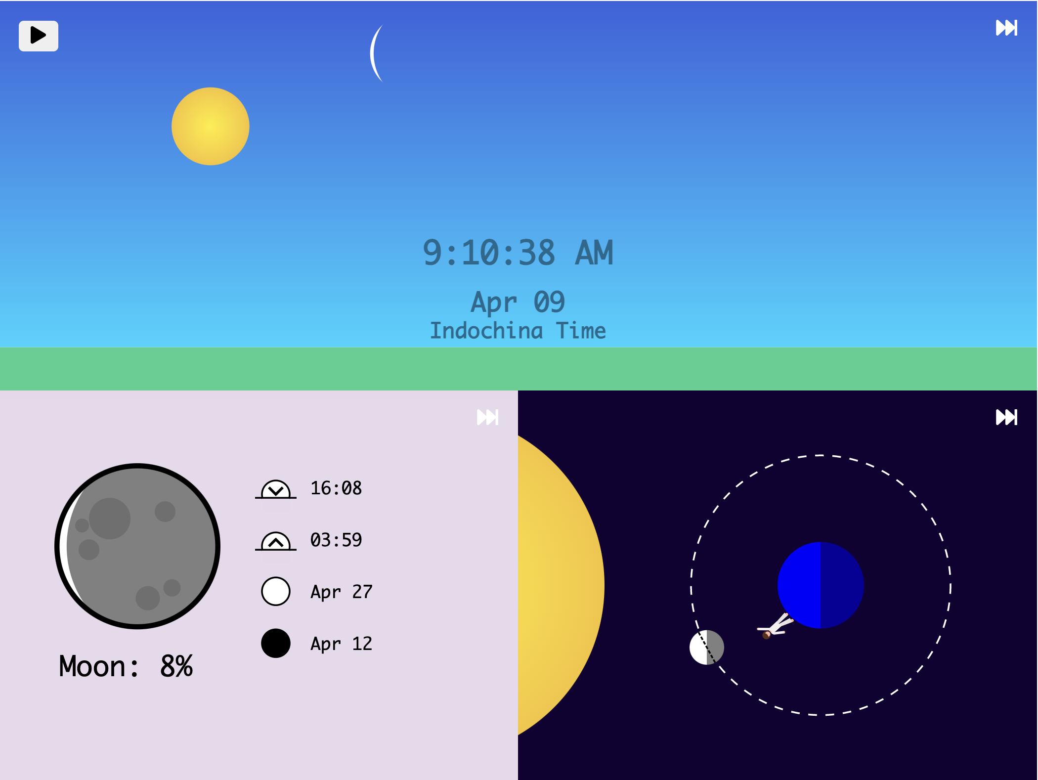 GitHub - thaonp279/moon-sun-simulation: Simulate the position of the ...