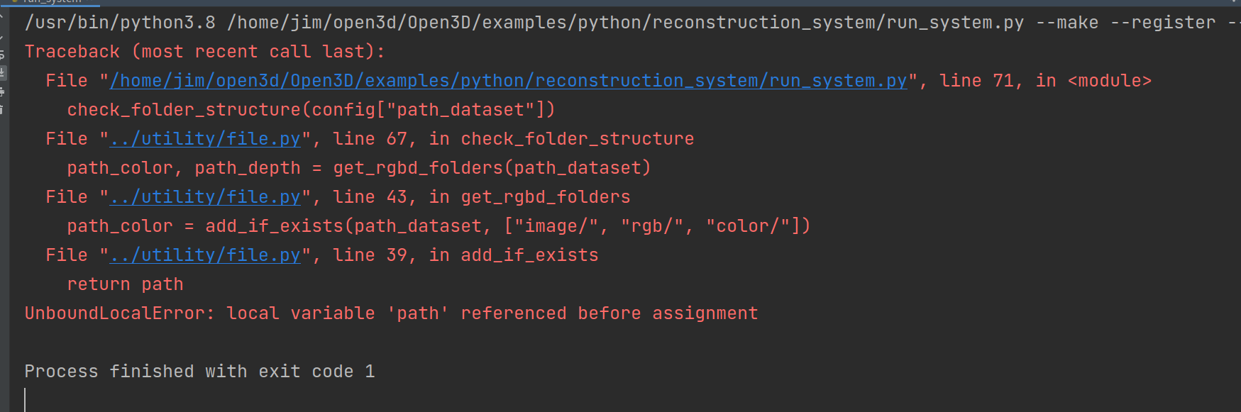 An bug with example with Realsense · Issue #3428 · isl-org/Open3D · GitHub