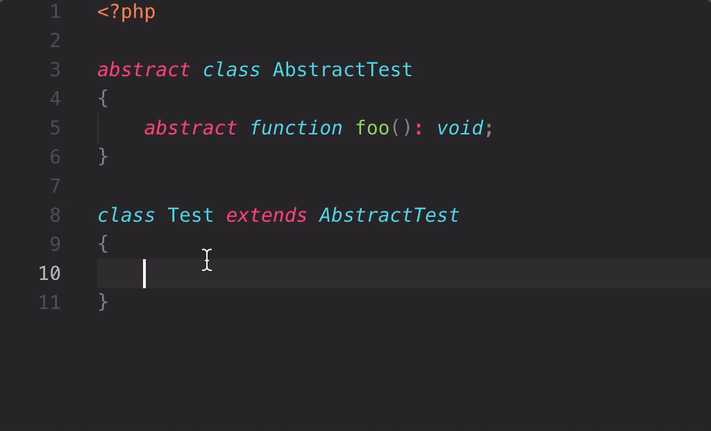 Autocomplete adds backslash in front of void return type · Issue #678 ...