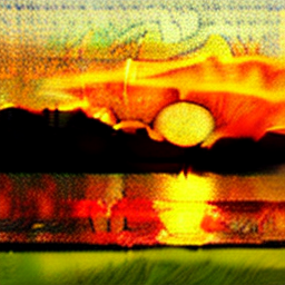 Dragon Flying in the sunset 256x256