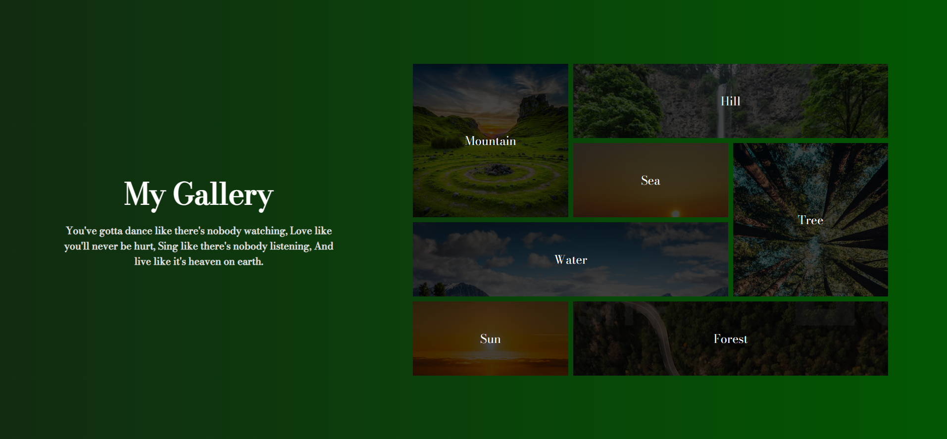 GitHub - Utt977/my_gallery: My Gallery project made with html and css ...