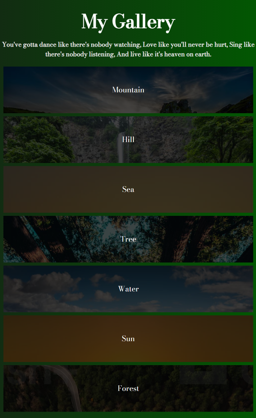 GitHub - Utt977/my_gallery: My Gallery project made with html and css ...