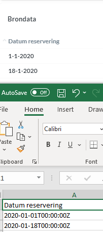 Timestamp is always present in dates when exporting to Excel in the ...