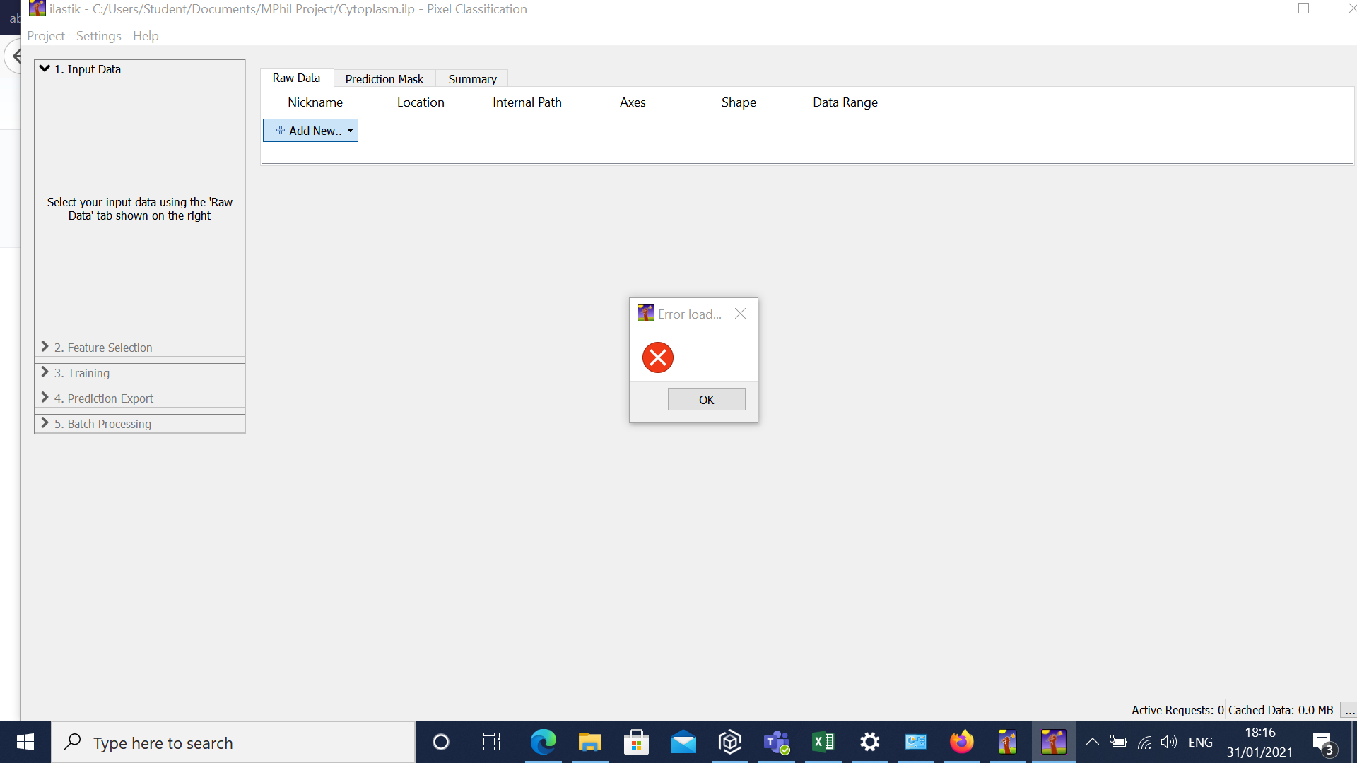 Unable to load images for Pixel Classification · Issue #2387 · ilastik ...