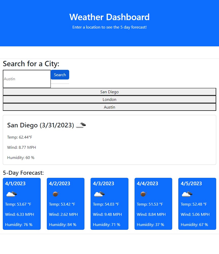 GitHub - AustinBQ02/c06-weather-dashboard: This is challenge 6 for the ...