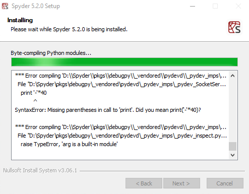 Error installing Spyder 5.2.0 · Issue #16917 · spyder-ide/spyder · GitHub