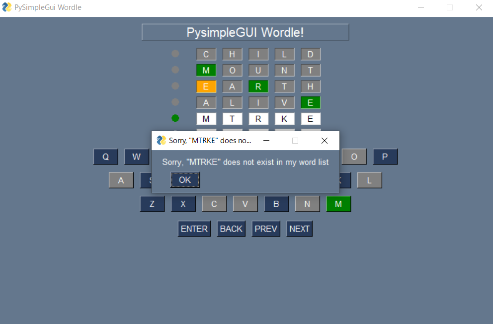 GitHub - qlitre/pysimplegui-wordle: PySimpleGUIでWordleが遊べるアプリです。