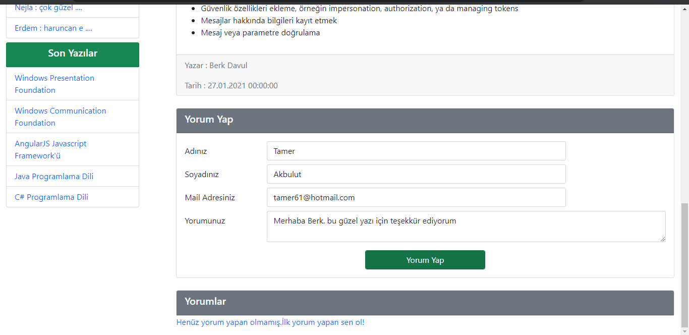 GitHub - haruncanatali/Blog-Projesi-v1.0: Bu projede .net ortamında ...
