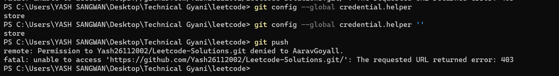 can't able to push the changes to github repo · community · Discussion ...