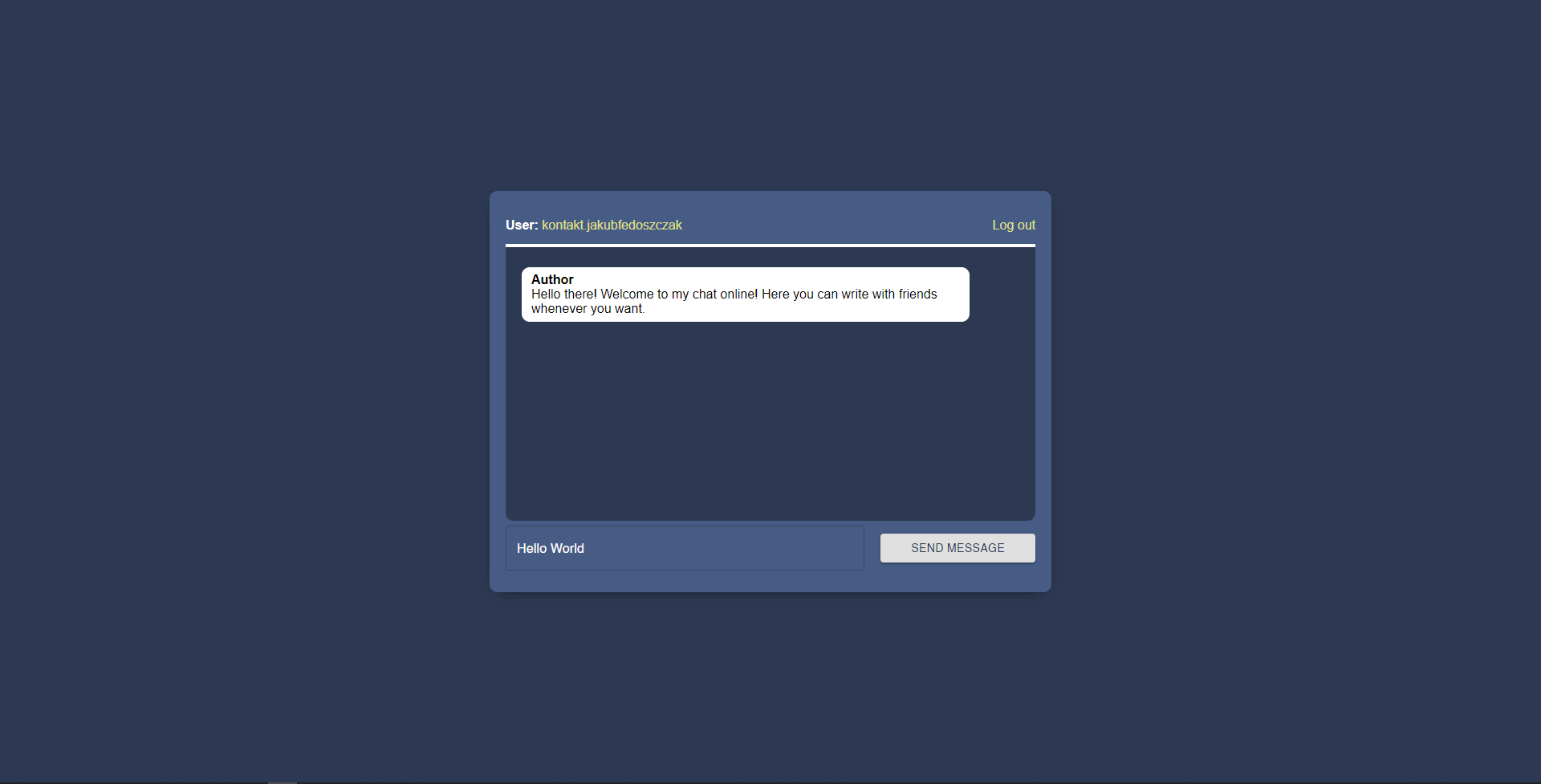 GitHub - JakubLog/chat-online: Chat online to communicate with friends ...