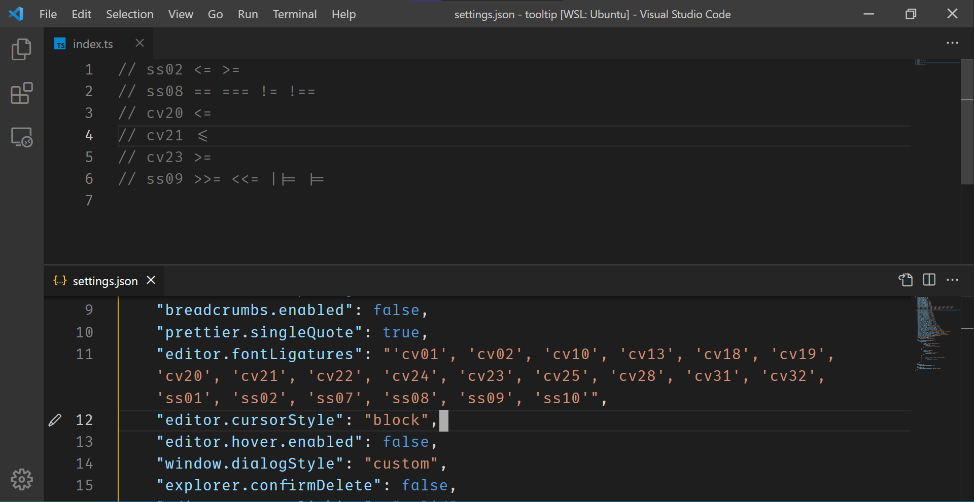 Ligatures Code is not working in VSCode · Issue 1314 · tonsky/FiraCode