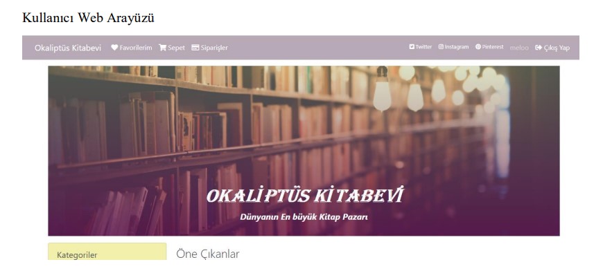 GitHub - dilaraerdogan/E-commerce: E-ticaret kitap satış platformu