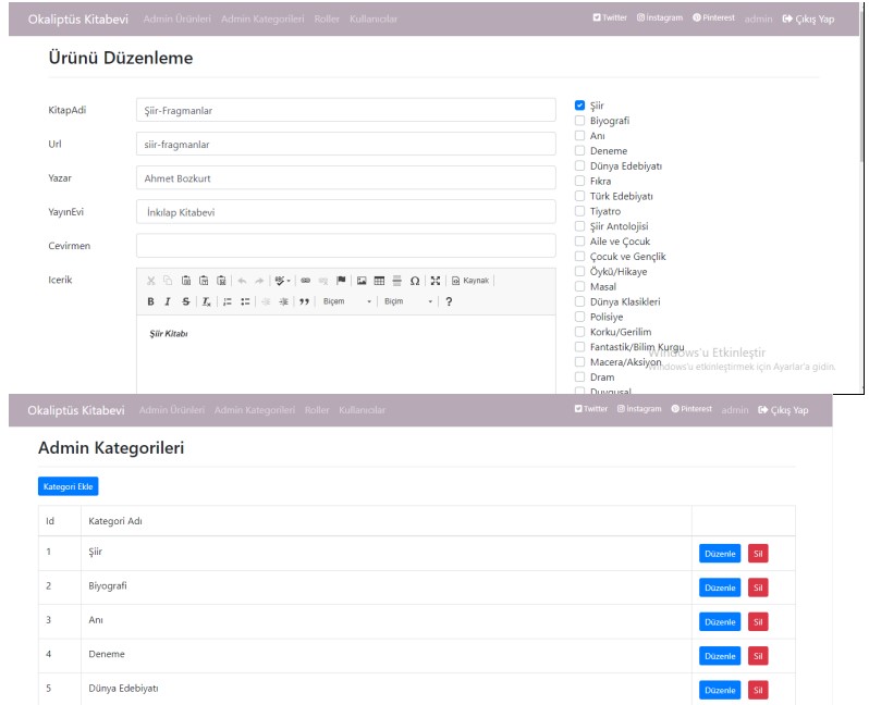 GitHub - dilaraerdogan/E-commerce: E-ticaret kitap satış platformu