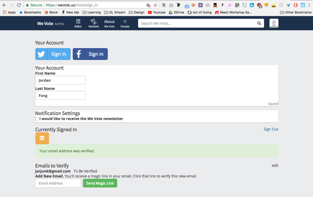 New email displayed as verified and "To Be Verified" · Issue #1588 ...