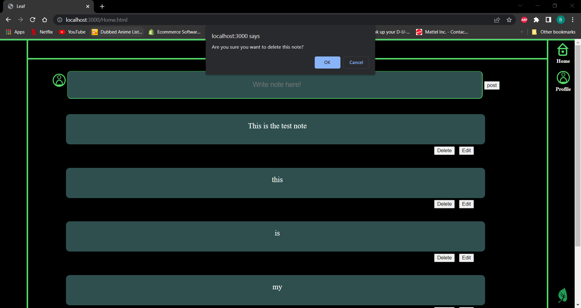 Github brettnguyen leafnotesapp