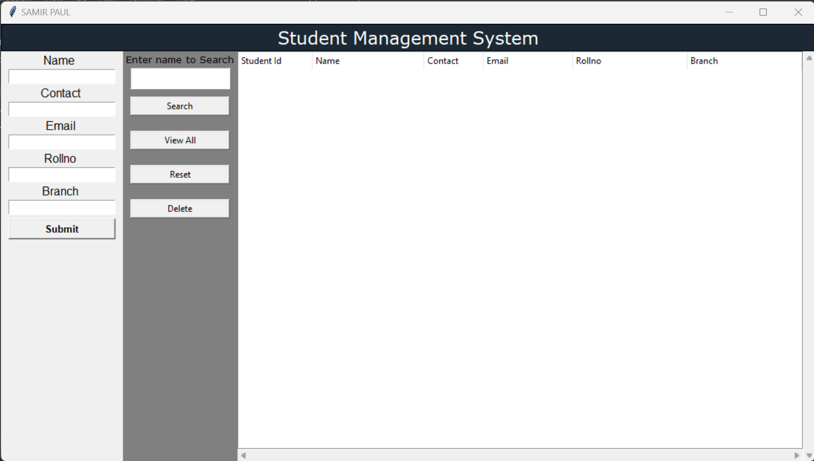 GitHub SamirPaulb student management system Student Management 