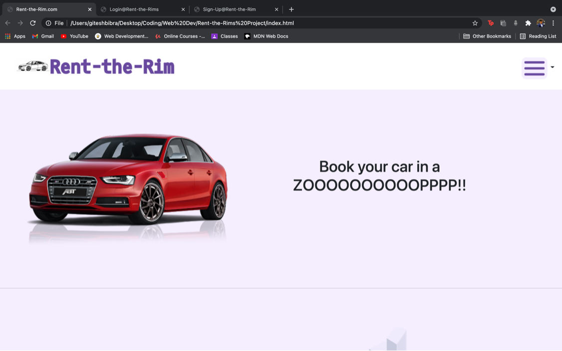 GitHub giteshbibra/RenttheRims A Car Rental Website