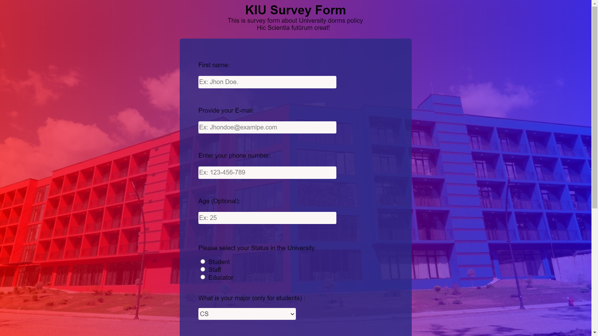 GitHub - nickanely/SurveyForm: This is FreeCodeCamp survey form project ...