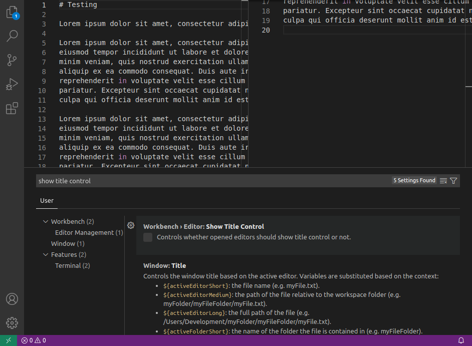 Allow customizing title control visibility · Issue #150128 · microsoft ...