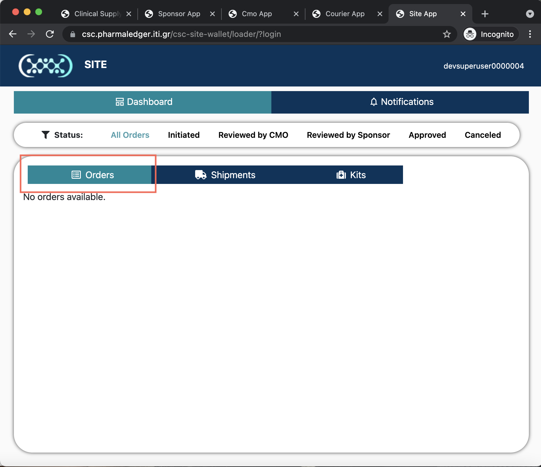 [SITE]: Site should not see Orders on the Dashboard · Issue #273 ...