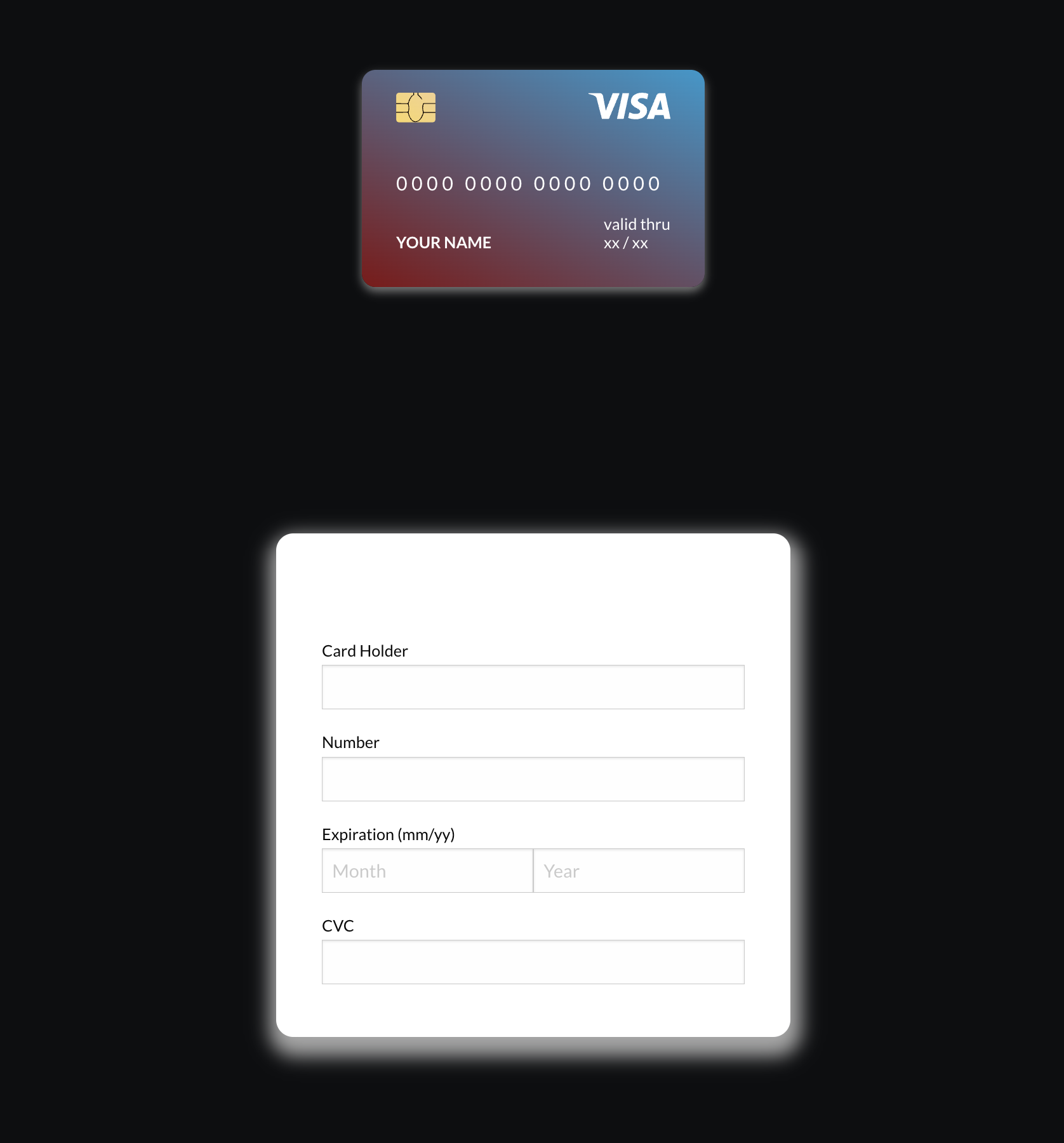 GitHub Tolgahan0/ReactJSCreditcard run my project