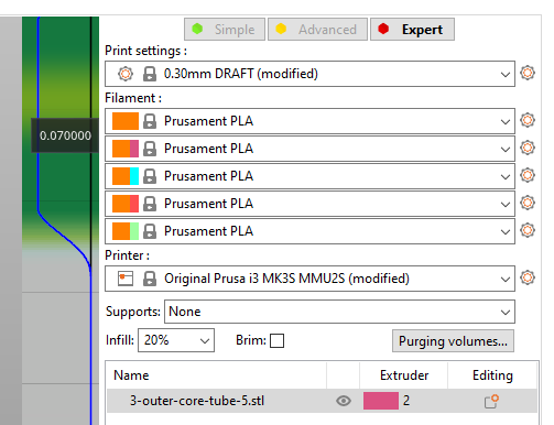 Min and max value of variable layer height applied to wrong extruder in ...