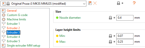 Min and max value of variable layer height applied to wrong extruder in ...