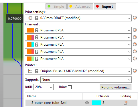 Min and max value of variable layer height applied to wrong extruder in ...