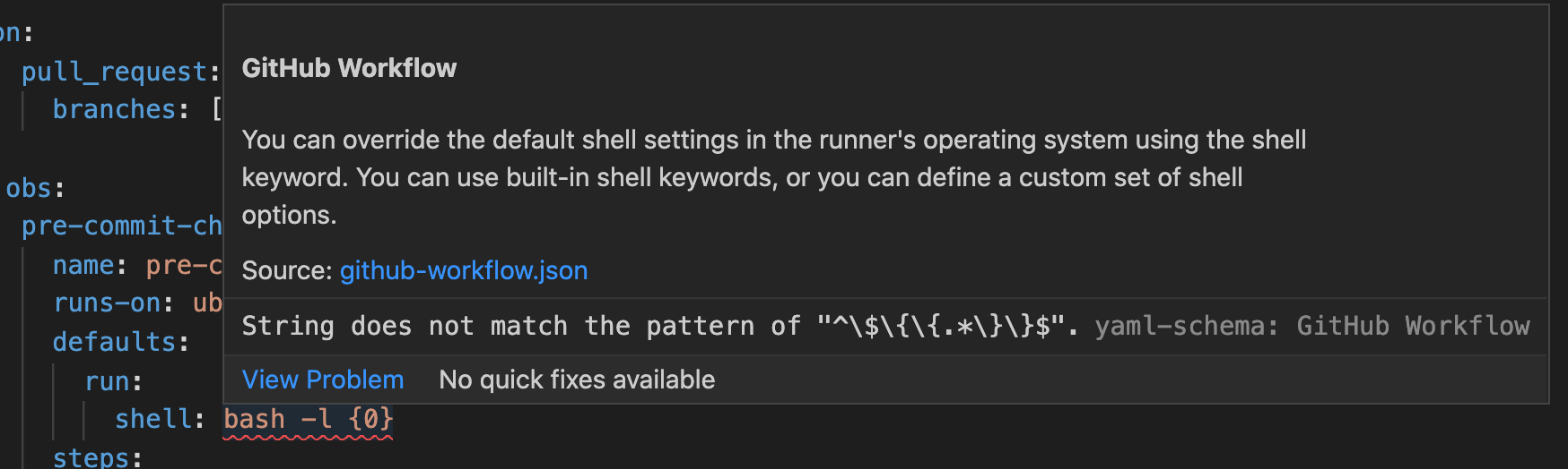 Update of workflow schema breaks using login shell in defaults · Issue ...