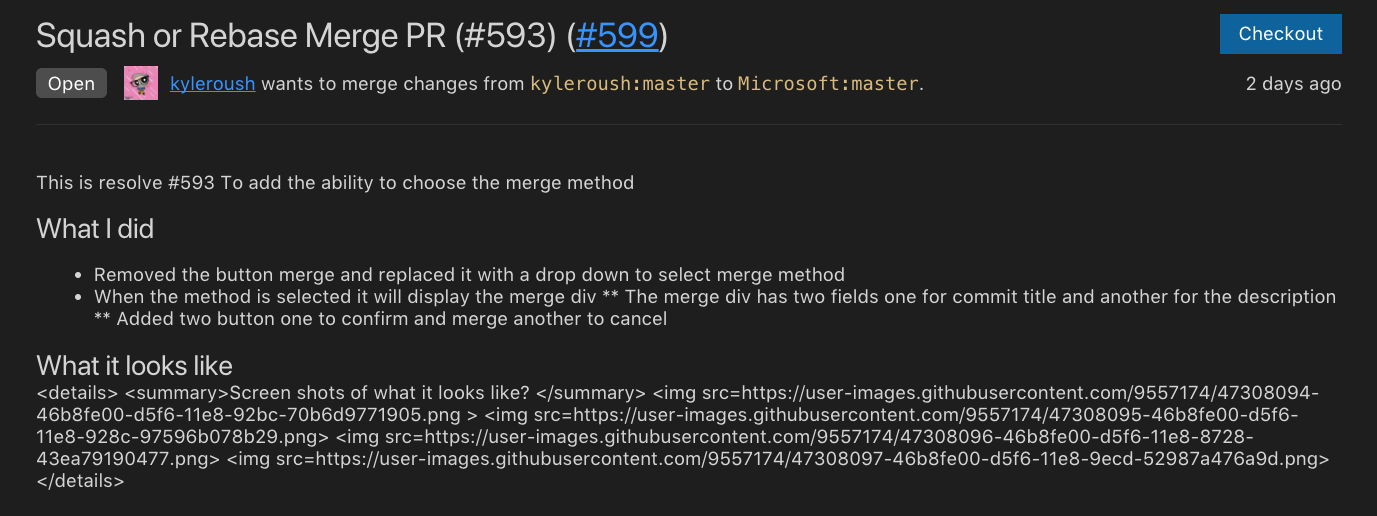 and don't render in PR descriptions / comments · Issue #611 · microsoft ...