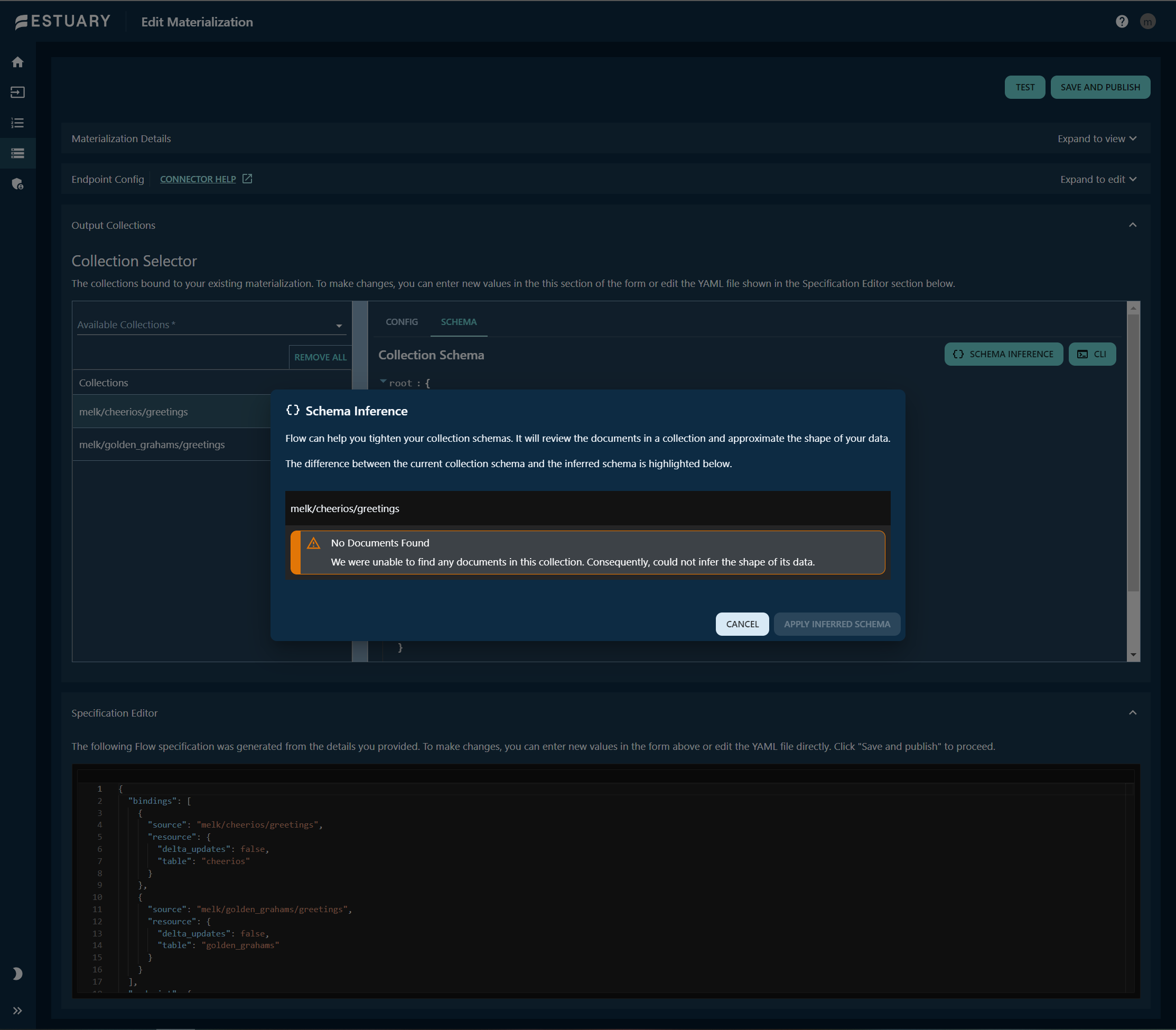 revision: read-only collection schema viewer to output collection form ...