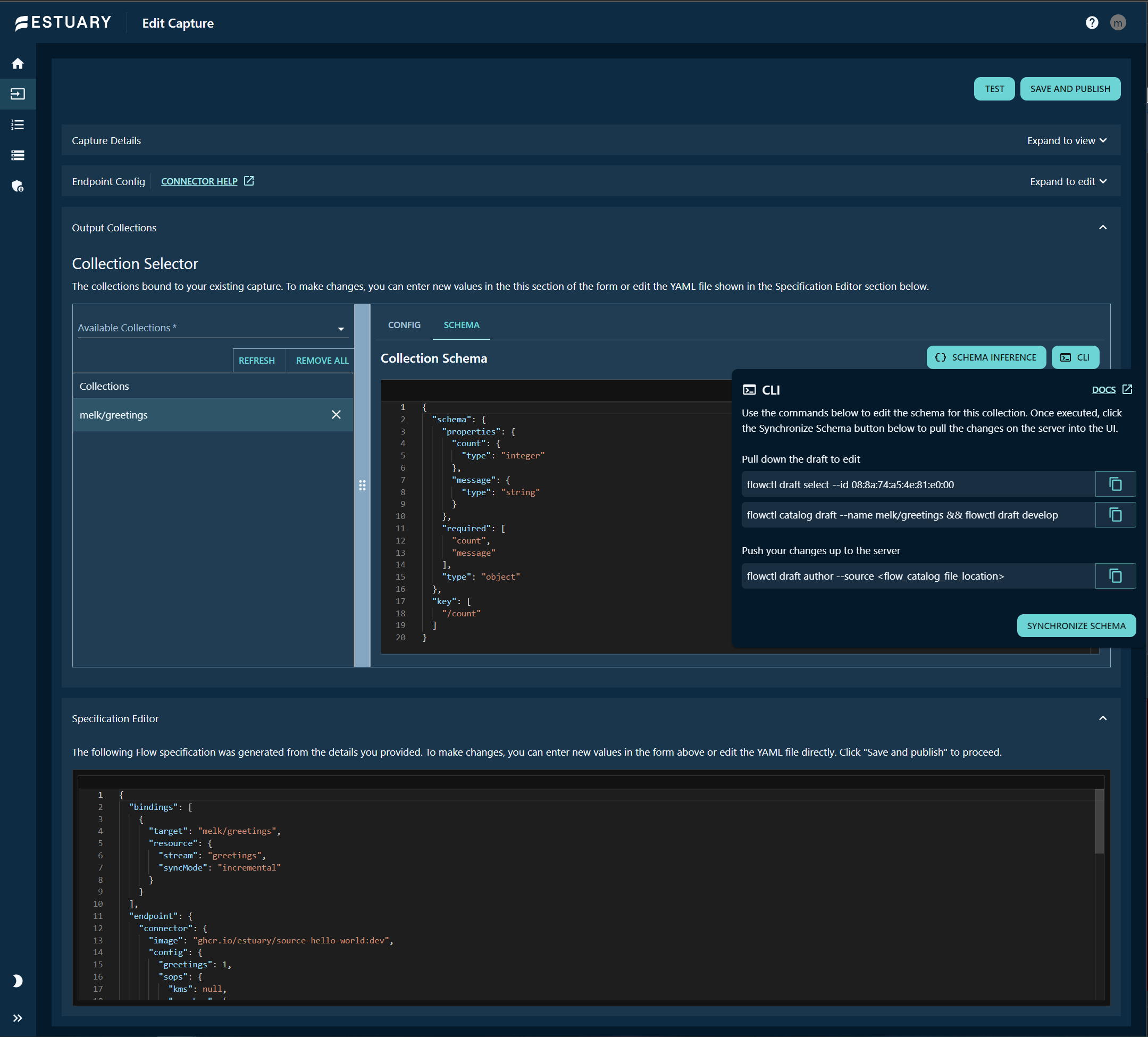 revision: read-only collection schema viewer to output collection form ...