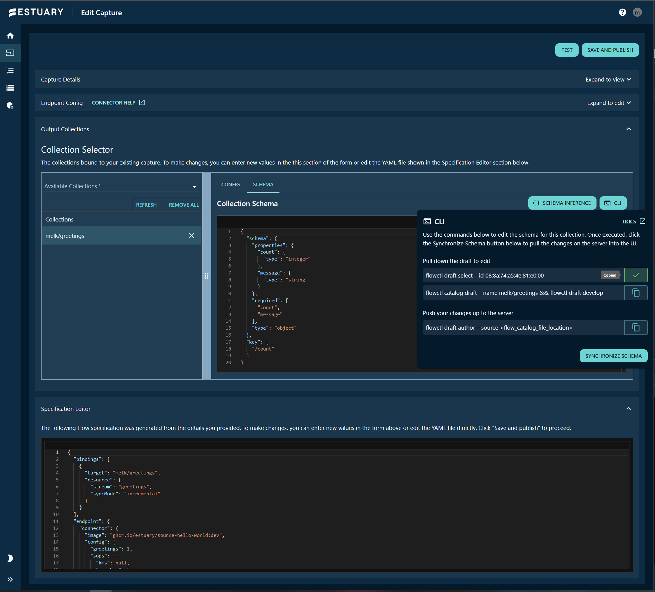 revision: read-only collection schema viewer to output collection form ...