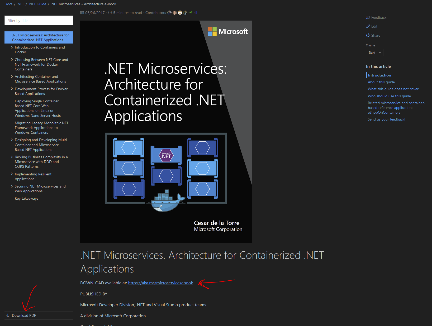 "Download PDF" link is outdated · Issue #5336 · dotnet/docs · GitHub