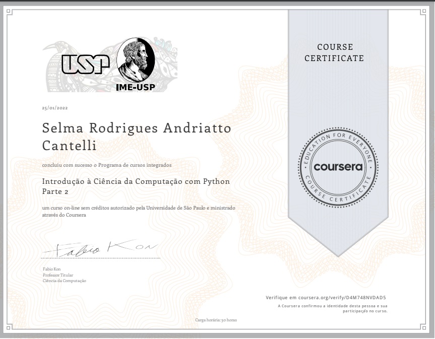 GitHub - SelmaCantelli/Python-Coursera-parte-2