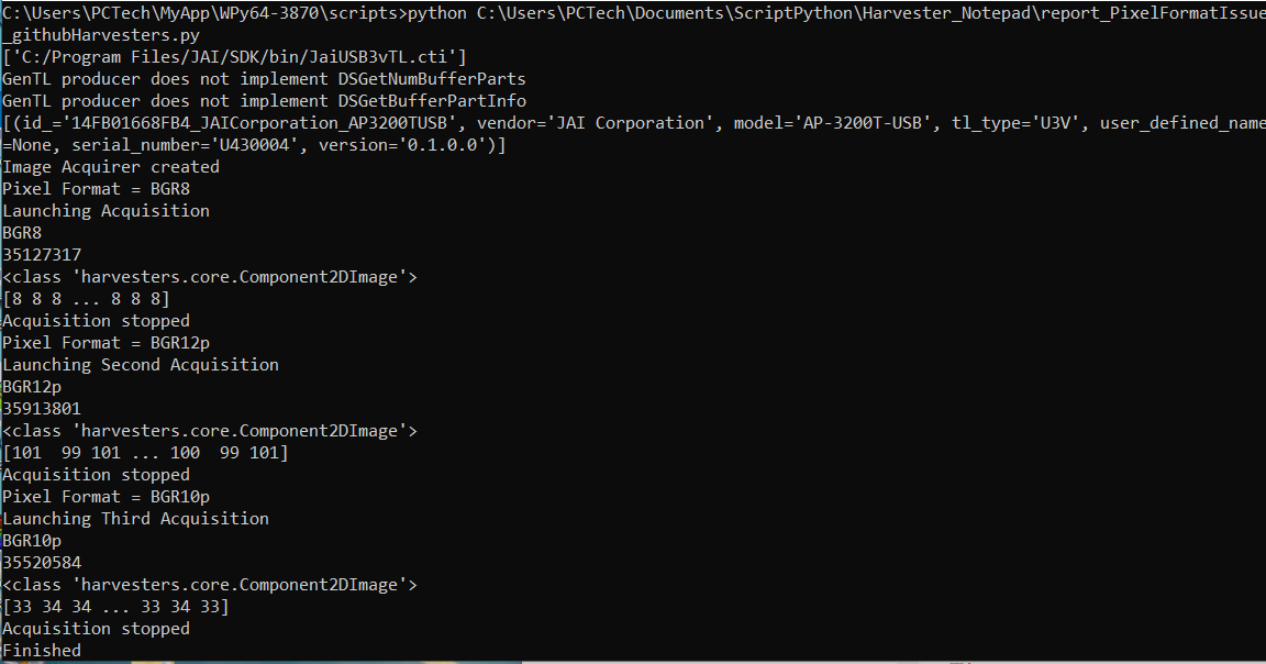 Changing Pixel Format impact (the fetching of) the buffer · Issue 238