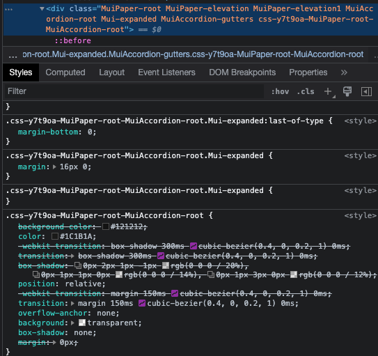 [Accordion] styling with expanded in theme doesn't seem to work · Issue