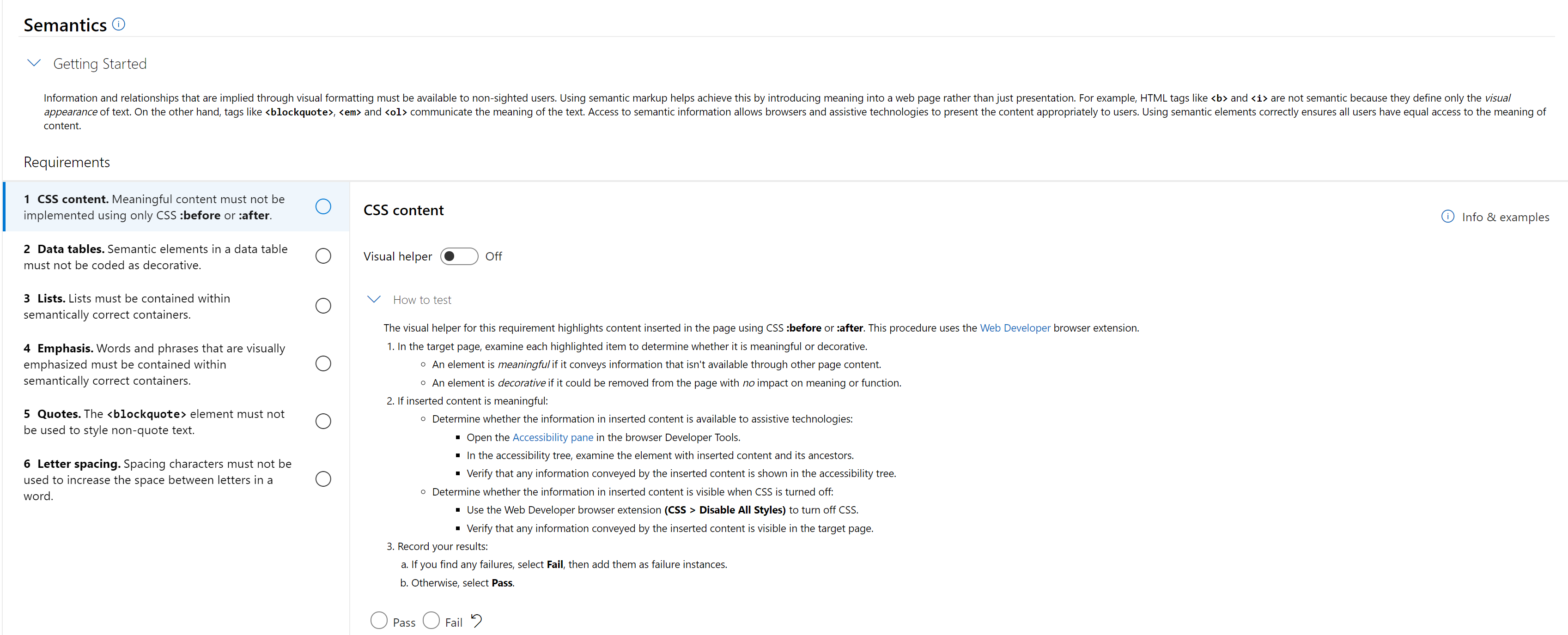 Updates to the semantic CSS content test by karanbirsingh · Pull ...