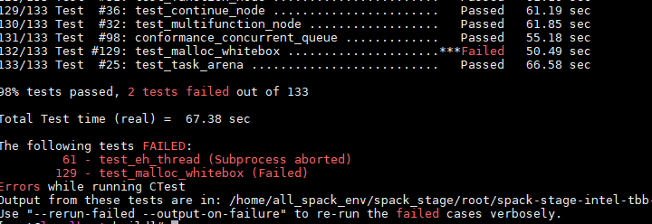 ctest failed in intel-tbb@2021.4.0 on centos8_aarch64 · Issue #677 ...