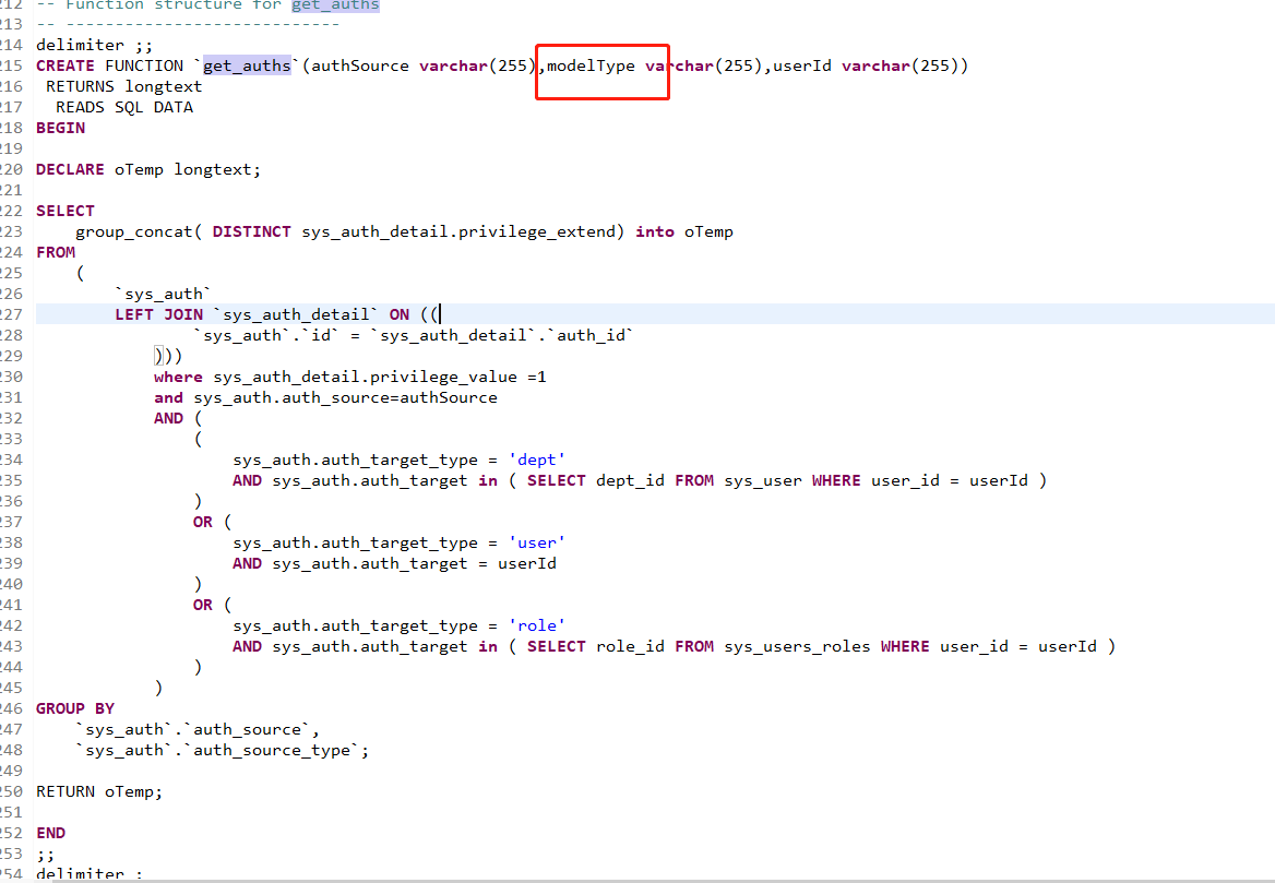 [Bug] get_auths函数的modelType参数未使用 · Issue #2610 · dataease/dataease · GitHub