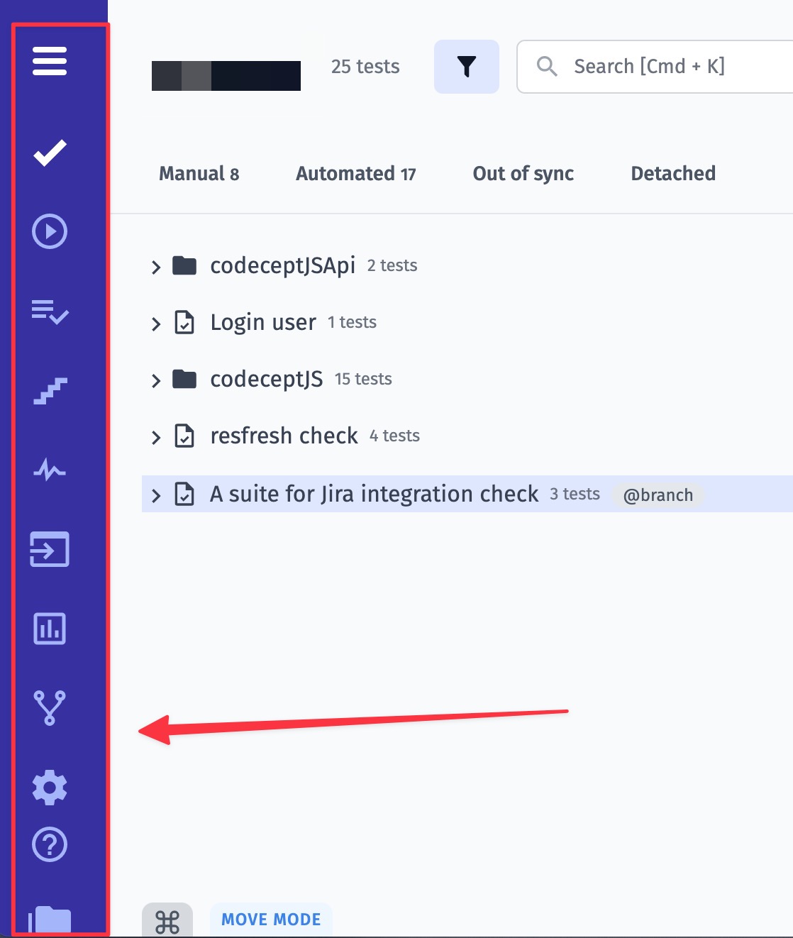 Left main navigation is not adjustable · Issue #612 · testomatio/app ...