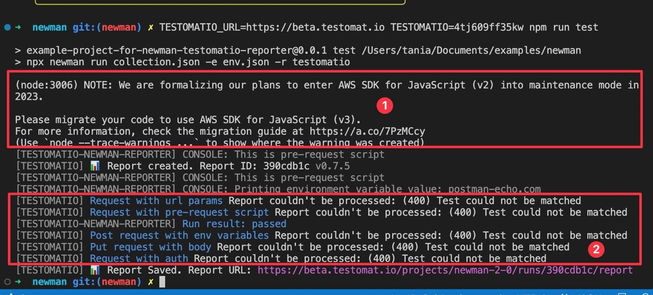 Please migrate your code to use AWS SDK for JavaScript (v3) when ...